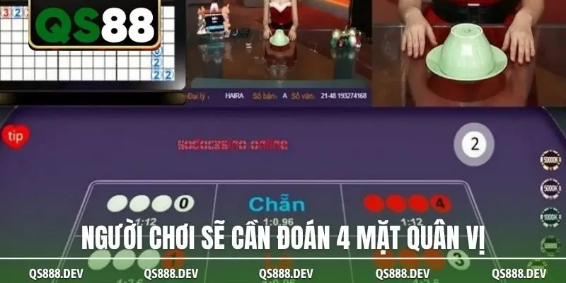 Người chơi sẽ cần đoán 4 mặt quân vị